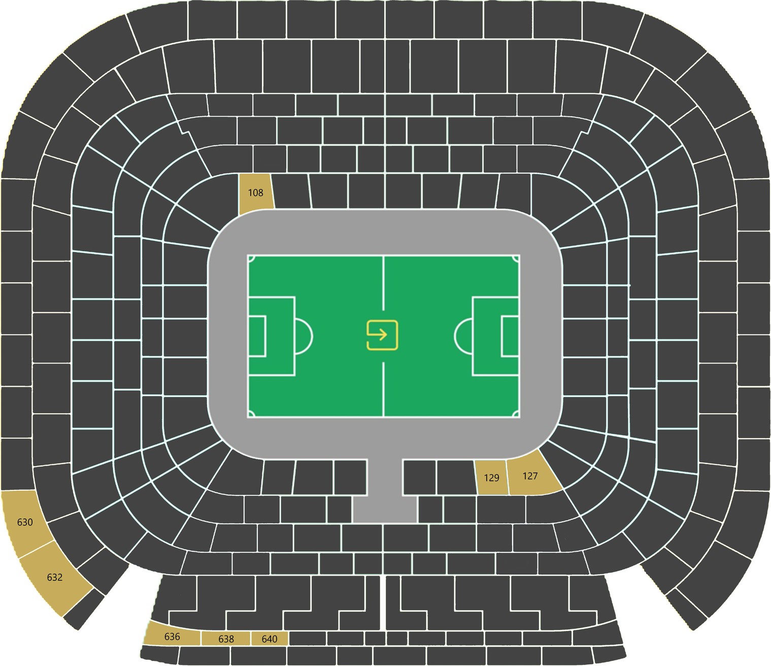 Santiago Bernabéu bilet kategorisi tribün haritası